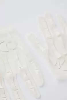 Костюм принцессы-скелета перчатки из тюля ZARA, белый