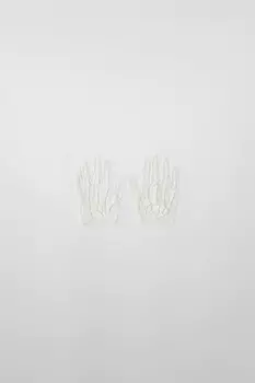 Костюм принцессы-скелета перчатки из тюля ZARA, белый