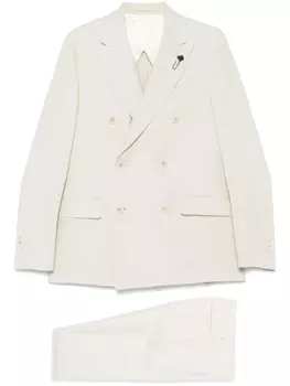 Костюм с брошью Лардини Lardini, нейтральный