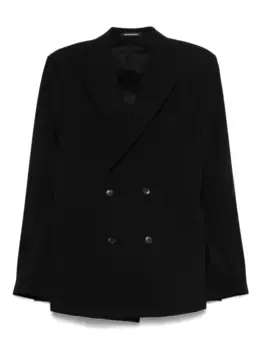 Костюм с двубортным пиджаком EMPORIO ARMANI, черный