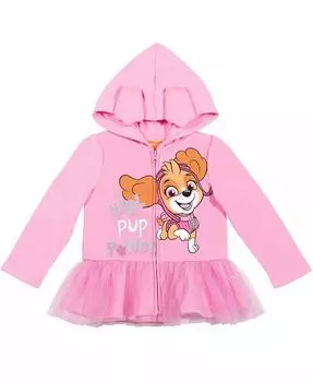 Костюм с капюшоном на молнии Skye для маленьких девочек Paw Patrol, розовый