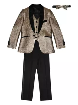 Костюм с контрастной отделкой (комплект из четырех шт.) ROMANO KIDS, золотой