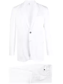 Костюм с однобортным пиджаком Dell'oglio, белый