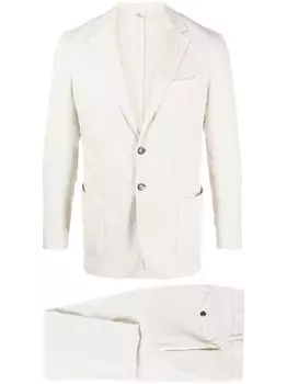 Костюм с однобортным пиджаком Dell'oglio, нейтральный цвет