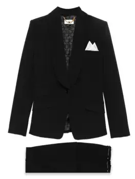 Костюм с однобортным пиджаком Elisabetta Franchi, черный