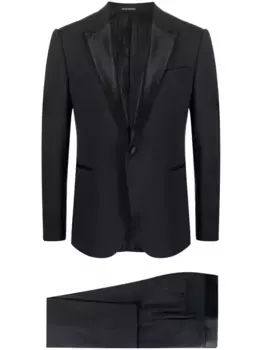 Костюм с однобортным пиджаком EMPORIO ARMANI, синий