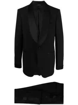 Костюм с однобортным пиджаком строгого кроя TOM FORD, черный