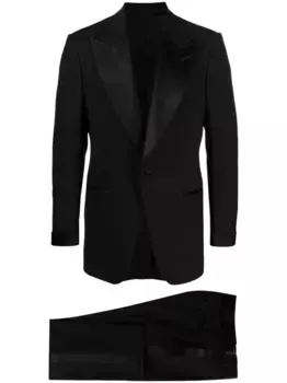 Костюм с однобортным пиджаком TOM FORD, черный