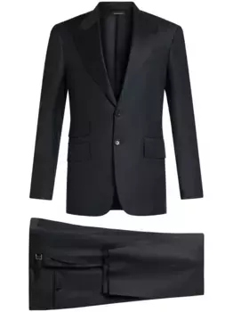 Костюм с однобортным пиджаком TOM FORD, черный