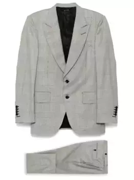 Костюм с однобортным пиджаком TOM FORD, черный