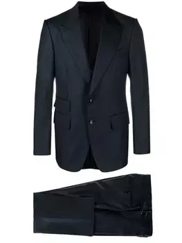 Костюм с однобортным пиджаком TOM FORD, синий