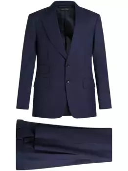 Костюм с однобортным пиджаком TOM FORD, синий