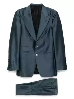 Костюм с однобортным пиджаком TOM FORD, синий