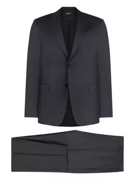 Костюм с однобортным пиджаком Zegna, синий