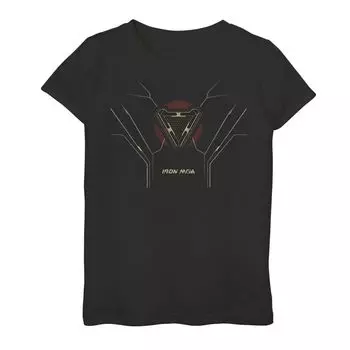 Костюм с реактором дугового реактора Marvel для девочек 7–16 лет, футболка с графическим рисунком и плакатом Marvel
