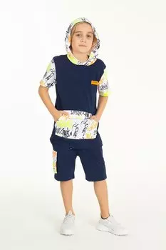 Костюм-шорты с карманами-кенгуру для мальчиков 4–14 лет 14058 My Serenad
