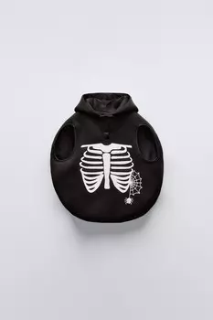 Костюм скелета ZARA, черный