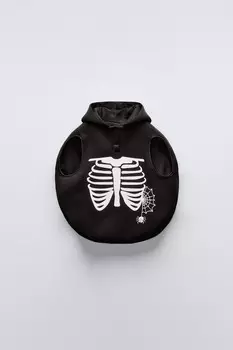Костюм скелета ZARA, черный
