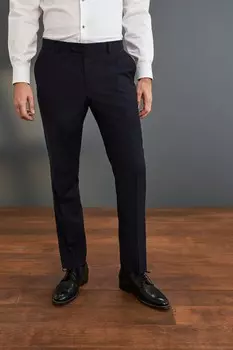 Костюм Slim fit Signature Angelico Брюки из 100% шерсти Next, синий