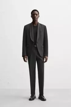 Костюм смокинг брюки ZARA, черный