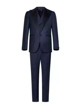 Костюм Stefano de Martino с однобортным пиджаком FRANZESE COLLECTION, синий