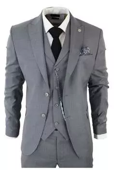 Костюм-тройка Джеймса TruClothing, серый