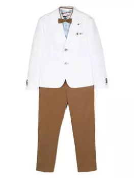 Костюм-тройка с однобортным пиджаком Colorichiari, белый