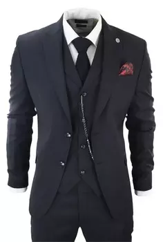 Костюм-тройка TruClothing James, черный