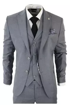 Костюм-тройка TruClothing James, серый