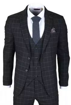 Костюм TruClothing IM3 в клетку, черный