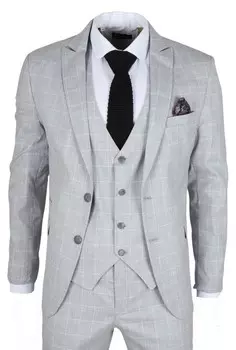 Костюм TruClothing IM3 в клетку, серый