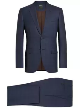 Костюм в клетку глен Zegna, синий
