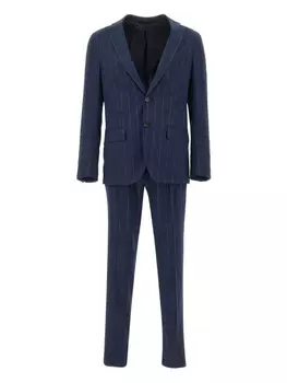 Костюм в тонкую полоску Eleventy, синий