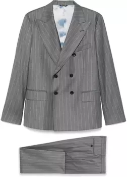 Костюм в тонкую полоску Reveres 1949 года, серый