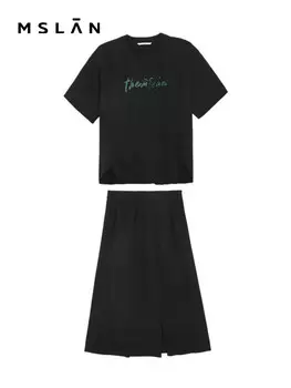 Костюм женский MSlan из двух частей, черный