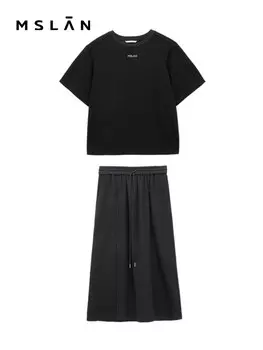 Костюм женский MSlan вязаный, черный