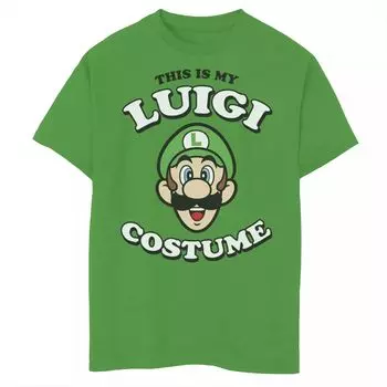 Костюмированная футболка Nintendo Super Mario Luigi для мальчиков 8–20 лет Licensed Character