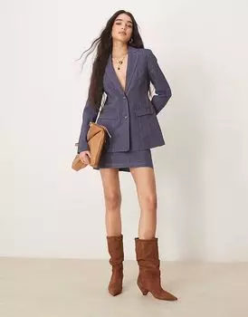 Костюмная юбка из денима от ASOS DESIGN