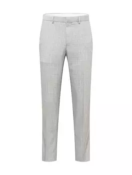 Костюмные брюки BURTON MENSWEAR LONDON Regular Pleated Pants, серый