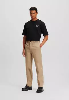 Костюмные брюки CASUAL KARL LAGERFELD, серо-коричневый