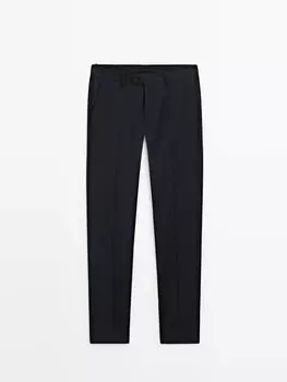 Костюмные брюки Massimo Dutti 100% wool, темно-синий