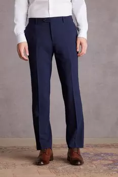 Костюмные брюки из итальянской ткани Signature Tollegno Next, синий