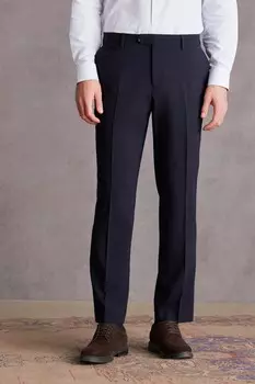 Костюмные брюки из итальянской ткани Signature Tollegno Next, синий