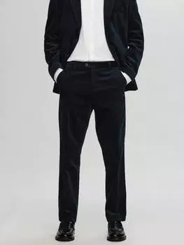Костюмные брюки из органического хлопка SELECTED HOMME, цвет Sky Captain