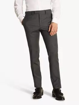 Костюмные брюки из твила приталенного кроя Moss 1851, серые