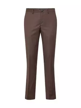 Костюмные брюки JACK & JONES Slim fit Pleated Pants JPRSolaris, темно-коричневый