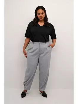 Костюмные брюки KAFFE curve, серый меланж