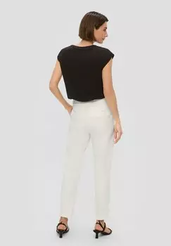 Костюмные брюки Mit Schmal Zulaufendem Bein s.Oliver BLACK LABEL, кремовый