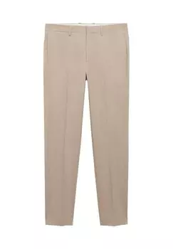 Костюмные брюки PARIS Mango, бежевый