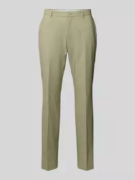 Костюмные брюки прямого кроя с тонкой плетеной структурой s.Oliver BLACK LABEL, светло-зеленый